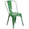 Flash Furniture Green Metal Set, 30RD CH-51090TH-4-18CAFE-GN-GG - alternate 5