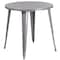 Flash Furniture Round 30" W, 30" L, 29.5" H, Metal Top, Grey CH-51090TH-4-18CAFE-SIL-GG - alternate 3