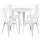 Flash Furniture Round 30" W, 30" L, 29.5" H, Metal Top, White CH-51090TH-4-18CAFE-WH-GG - alternate 3