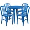 Flash Furniture Round 30" W, 30" L, 29.5" H, Metal Top, Blue CH-51090TH-4-18VRT-BL-GG - alternate 2