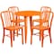 Flash Furniture Round 30" W, 30" L, 29.5" H, Metal Top, Orange CH-51090TH-4-18VRT-OR-GG - alternate 2