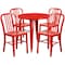 Flash Furniture Round 30" W, 30" L, 29.5" H, Metal Top, Red CH-51090TH-4-18VRT-RED-GG - alternate 3