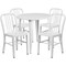 Flash Furniture Round 30" W, 30" L, 29.5" H, Metal Top, White CH-51090TH-4-18VRT-WH-GG - alternate 2