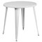 Flash Furniture Round 30" W, 30" L, 29.5" H, Metal Top, White CH-51090TH-4-18VRT-WH-GG - alternate 3