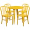 Flash Furniture Round 30" W, 30" L, 29.5" H, Metal Top, Yellow CH-51090TH-4-18VRT-YL-GG - alternate 2