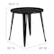 Flash Furniture Round 30" W, 30" L, 29.5" H, Metal Top, Black CH-51090-29-BK-GG - alternate 3
