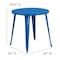 Flash Furniture Round 30" W, 30" L, 29.5" H, Metal Top, Blue CH-51090-29-BL-GG - alternate 3