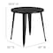 Flash Furniture Round 30" W, 30" L, 29.5" H, Metal Top, Gold CH-51090-29-BQ-GG - alternate 3