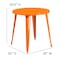 Flash Furniture Round 30" W, 30" L, 29.5" H, Metal Top, Orange CH-51090-29-OR-GG - alternate 3
