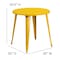Flash Furniture Round 30" W, 30" L, 29.5" H, Metal Top, Yellow CH-51090-29-YL-GG - alternate 4