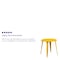 Flash Furniture Round 30" W, 30" L, 29.5" H, Metal Top, Yellow CH-51090-29-YL-GG - alternate 3