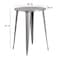 Flash Furniture Round Silver Metal Bar Table, 30RD, 30" L, 30" W, 41" H, Metal Top, Grey CH-51090-40-SIL-GG - alternate 3