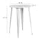 Flash Furniture Round 30" L, 30" W, 41" H, Metal Top, White CH-51090-40-WH-GG - alternate 4