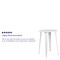 Flash Furniture Round 30" L, 30" W, 41" H, Metal Top, White CH-51090-40-WH-GG - alternate 3