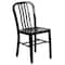 Flash Furniture Gael Commercial Grade Black Metal Indoor-Outdoor Chair CH-61200-18-BK-GG - alternate 9