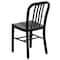 Flash Furniture Gael Commercial Grade Black Metal Indoor-Outdoor Chair CH-61200-18-BK-GG - alternate 7