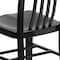 Flash Furniture Gael Commercial Grade Black Metal Indoor-Outdoor Chair CH-61200-18-BK-GG - alternate 6
