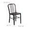 Flash Furniture Gael Commercial Grade Black-Antique Gold Metal Indoor-Outdoor Chair CH-61200-18-BQ-GG - alternate 3