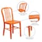 Flash Furniture Gael Commercial Grade Orange Metal Indoor-Outdoor Chair CH-61200-18-OR-GG - alternate 8