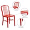 Flash Furniture Gael Commercial Grade Red Metal Indoor-Outdoor Chair CH-61200-18-RED-GG - alternate 8