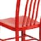 Flash Furniture Gael Commercial Grade Red Metal Indoor-Outdoor Chair CH-61200-18-RED-GG - alternate 9