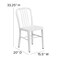 Flash Furniture Gael Commercial Grade White Metal Indoor-Outdoor Chair CH-61200-18-WH-GG - alternate 9