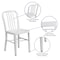 Flash Furniture Gael Commercial Grade White Metal Indoor-Outdoor Chair CH-61200-18-WH-GG - alternate 4