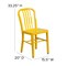 Flash Furniture Gael Commercial Grade Yellow Metal Indoor-Outdoor Chair CH-61200-18-YL-GG - alternate 7