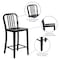 Flash Furniture 24" High Black Metal Counter Height Stool CH-61200-24-BK-GG - alternate 2