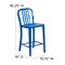 Flash Furniture 24" High Blue Metal Counter Height Stool CH-61200-24-BL-GG - alternate 7