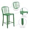Flash Furniture 24" High Green Metal Counter Height Stool CH-61200-24-GN-GG - alternate 3