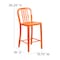 Flash Furniture 24" High Orange Metal Counter Height Stool CH-61200-24-OR-GG - alternate 8