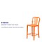 Flash Furniture 24" High Orange Metal Counter Height Stool CH-61200-24-OR-GG - alternate 2