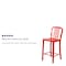 Flash Furniture 24" High Red Metal Counter Height Stool CH-61200-24-RED-GG - alternate 5