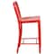 Flash Furniture 24" High Red Metal Counter Height Stool CH-61200-24-RED-GG - alternate 2