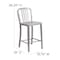 Flash Furniture 24" High Silver Metal Counter Height Stool CH-61200-24-SIL-GG - alternate 6
