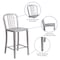 Flash Furniture 24" High Silver Metal Counter Height Stool CH-61200-24-SIL-GG - alternate 5