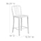 Flash Furniture 24" High White Metal Counter Height Stool CH-61200-24-WH-GG - alternate 7
