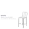 Flash Furniture 24" High White Metal Counter Height Stool CH-61200-24-WH-GG - alternate 3