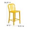 Flash Furniture 24" High Yellow Metal Counter Height Stool CH-61200-24-YL-GG - alternate 7