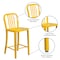 Flash Furniture 24" High Yellow Metal Counter Height Stool CH-61200-24-YL-GG - alternate 4