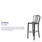 Flash Furniture 30" High Black Metal Barstool with Slat Back CH-61200-30-BK-GG - alternate 8