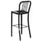 Flash Furniture 30" High Black Metal Barstool with Slat Back CH-61200-30-BK-GG - alternate 2