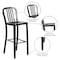 Flash Furniture 30" High Black Metal Barstool with Slat Back CH-61200-30-BK-GG - alternate 6