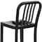 Flash Furniture 30" High Black Metal Barstool with Slat Back CH-61200-30-BK-GG - alternate 4