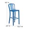 Flash Furniture 30" High Blue Metal Barstool with Slat Back CH-61200-30-BL-GG - alternate 2