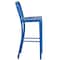 Flash Furniture 30" High Blue Metal Barstool with Slat Back CH-61200-30-BL-GG - alternate 5