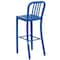 Flash Furniture 30" High Blue Metal Barstool with Slat Back CH-61200-30-BL-GG - alternate 9