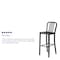 Flash Furniture 30" High Black-Gold Metal Barstool with Slat Back CH-61200-30-BQ-GG - alternate 4