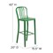 Flash Furniture 30" High Green Metal Barstool with Slat Back CH-61200-30-GN-GG - alternate 7